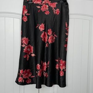 Black Floral Skirt